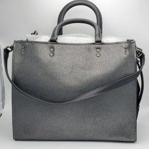 Coach 1941 Metallic Rogue Satchel Graphite Purse
